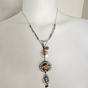 Vintage Floral Charm Necklace
